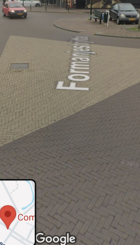 Foto driehoek op de weg