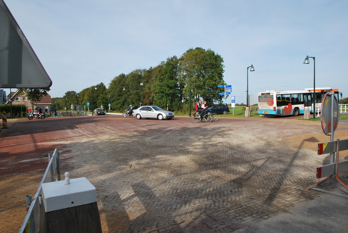 Kruispunt met verkeer